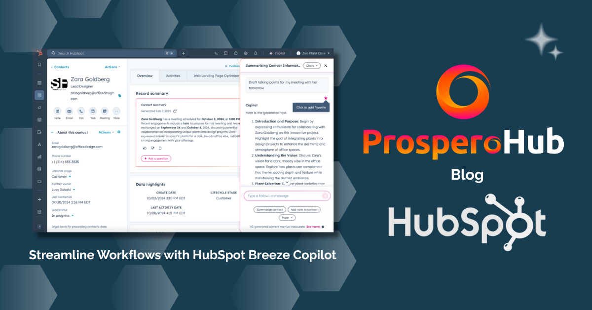 Streamline Workflows with HubSpot Breeze Copilot