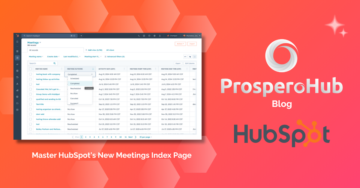 Master HubSpot's New Meetings Index Page